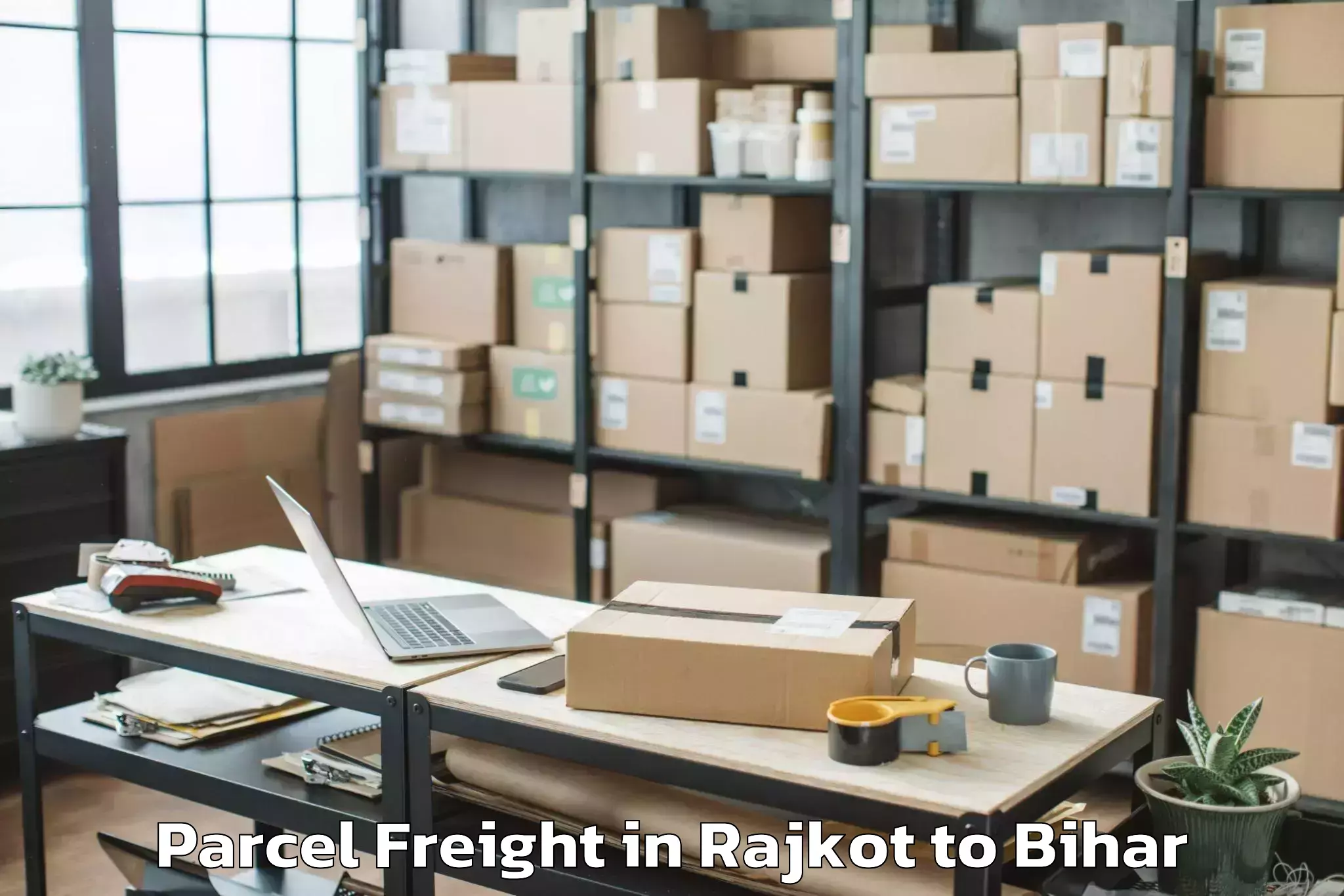 Easy Rajkot to Vasundhra Metro Mall Parcel Freight Booking